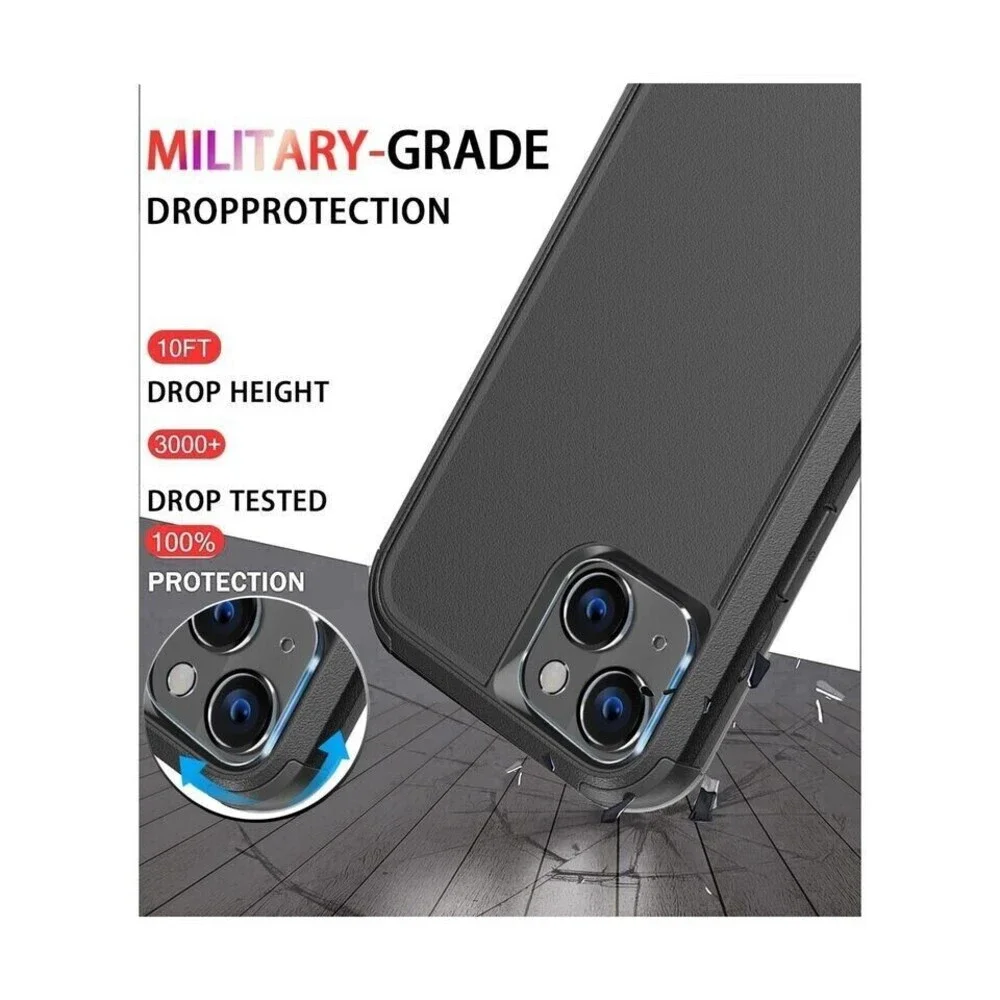 Diverbox for iPhone 14 Case [Shock-proof] [Drop-proof] [Tempered Glass Screen +